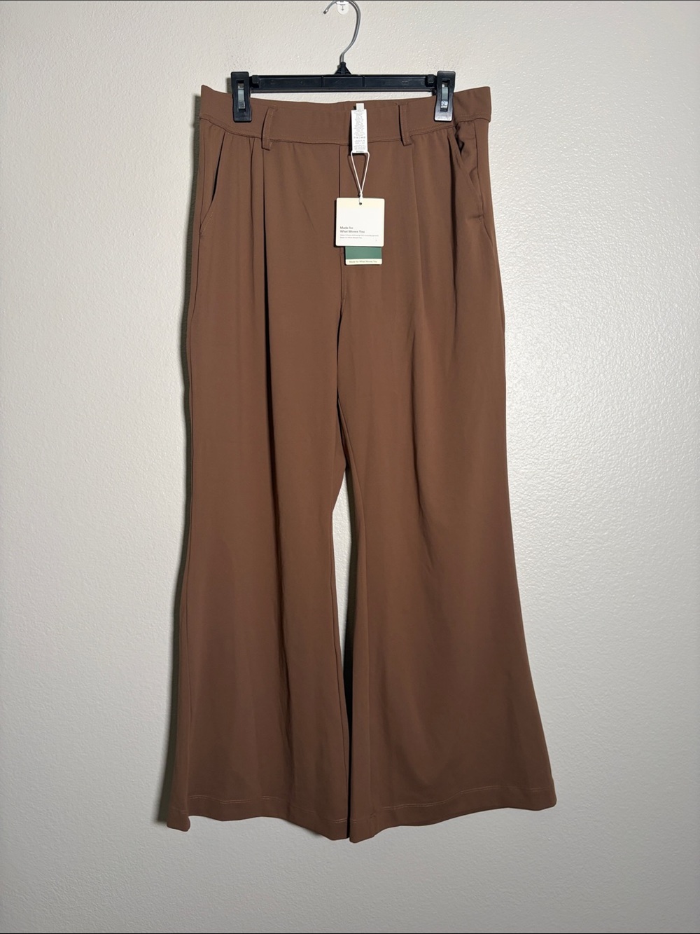 NWT Halara Stretch Flare Trouser Work Pants in Caramel Brown - L Petite